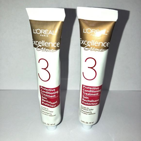 L'OREAL Excellence Creme Protective Conditioning Treatment Lot of 2 - 1.6 fl oz - Picture 3 of 4